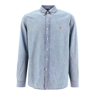 Polo Ralph Lauren Shirts - Heren - Casual Overhemden - Blauw - 2XL - Overhemden