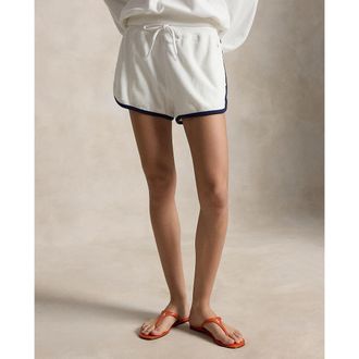 Ralph Lauren Short in badstof met elastische tailleband