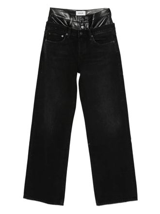 A Gold E Elson high-waisted straight jeans - women - Regenerative Cotton - 26 - Black