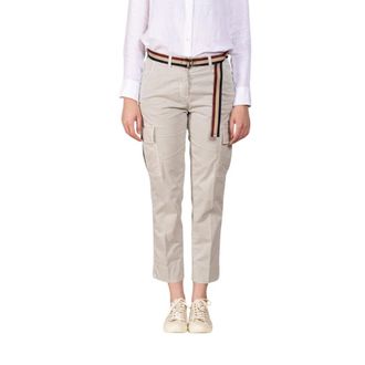 Mason's Marlene Cargo Cropped Broek - Dames - Vrijetijds broeken - Blauw - 2XL - Katoen - Broeken