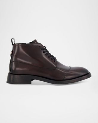 Karl Lagerfeld Men & apos;s Side Zip Leather Chukka Boots