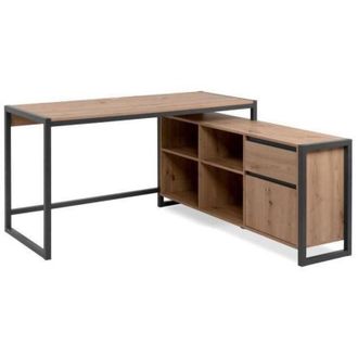 Finori Finori - Escritorio De Esquina Modular En Decoraci&oacute;n De Roble De 139 Cm - Praga