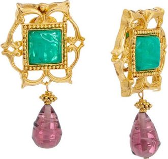 Ben-Amun Ben-Amun 24K Plated Clip-On Earrings