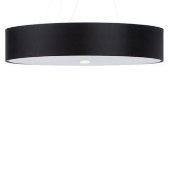 Sollux Lighting L&aacute;mpara de techo tela negra, vidrio, acero alt. 105 cm