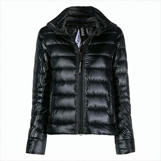 Canada Goose Shiny Quilted Short Jacket With High Collar And Fitted Silhouette