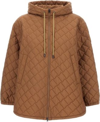 Herno Down Jackets, female, Yellow, Size: 2XS A-Shape Down Jacket