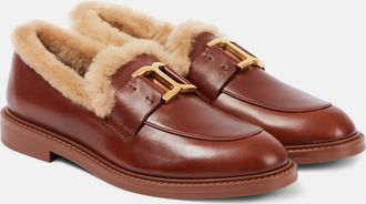 Chloé Chloé Marcie shearling-lined leather loafers