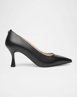Nero Giardini 75mm Leather Mid-Heel Pumps