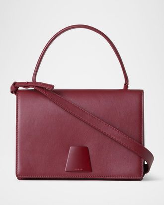 Akris Alice Small Leather Top-Handle Bag