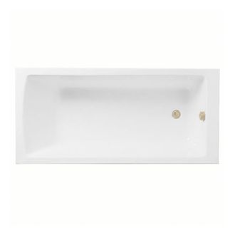 Vitra Ba&ntilde;era Rectangular Derecha De 170x75cm Con Patas Vitra Neon Blancas + Desag&uuml;e Wirquin Con Tapa Y Tap&oacute;n Dorados