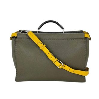 Fendi Pre-owned Romano Selleria Large Peekaboo Iconic Essential Satchel - Dames - Pre-owned - Groen - Maat: ONE Size Leer