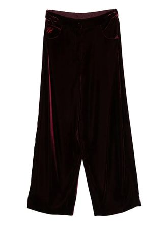 Emporio Armani velvet trousers - Red