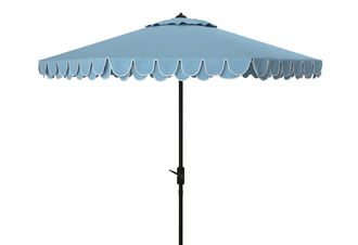 Safavieh UV Resistant Elegant Valance 9 Auto Tilt Umbrella