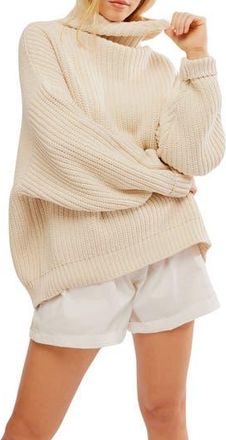 Free People Swim Too Deep Turtleneck Sweater in Tea at Nordstrom Rack, Size Small