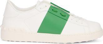 Valentino Garavani Mens Open Calfskin Shoes White-Green Briar-White Trainers White/green Briar/white Sneaker