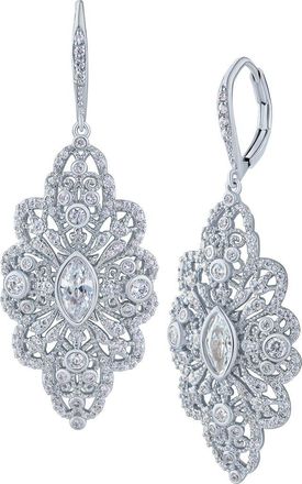 Jardin Open Work Filagree Drop Earrings in Clear Silver at Nordstrom Rack