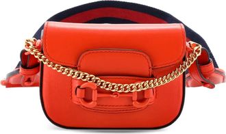 Gucci Horsebit 1955 leren Super Mini schoudertas - Oranje