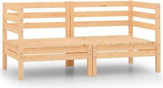 vidaXL Sof&aacute;s De Esquina Para Jard&iacute;n 2 Uds Madera Maciza De Pino Vidaxl