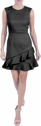 Julia Jordan Double Flounce Sleeveless Dress in Black at Nordstrom Rack, Size 10
