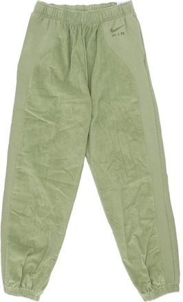 Nike Corduroy Fleece High-waisted Trainingsbroek - Dames - Outdoor broeken - Groen - L - Katoen - Fitness