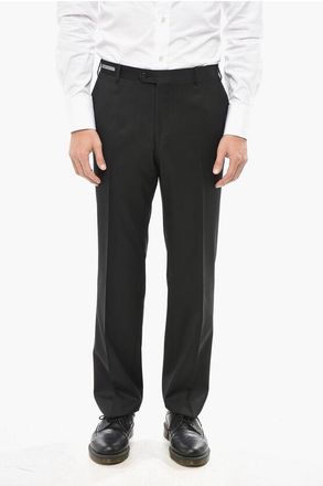 Corneliani 4-Pocketed Virgin Wool Pants with Belt Loops size 52