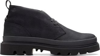 Clarks Nubuck Enkellaars - Heren - Veterlaarzen - Zwart - 42 1/2 EU - Schoenen