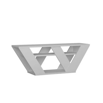 Calicosy Pipralla TV Stand With 3 Shelves, 110 Cm Wide in White