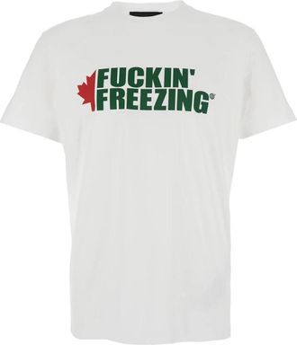 Dsquared2 Cool Fit T-Shirt - Heren - T-shirts - Wit - L - Katoen - Tops
