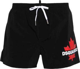 Dsquared2 Logo Print Zwemshorts - Heren - Strandmode - Zwart - XS - Badmode
