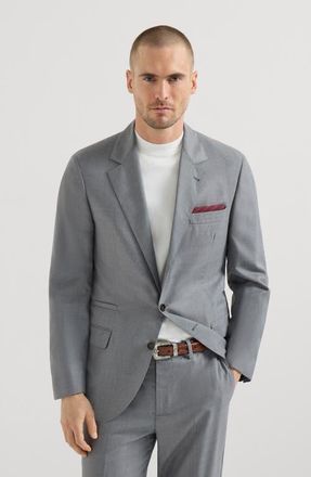 Brunello Cucinelli Hopsack blazer in Grey at Nordstrom, Size 52 It