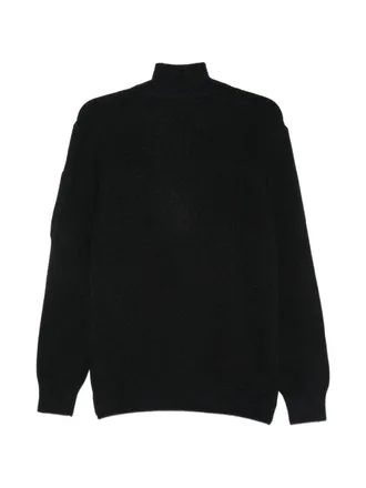 C.P. Company Quarter-Zip Knit Sweater - Black