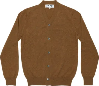 Comme Des Gar&ccedil;ons Cardigan Pastel Series Sleeve Heart Pastel Camel AZ-N092-051-3