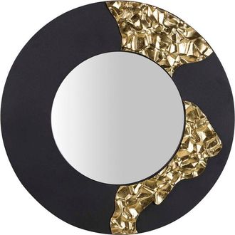 Adda Home Adda Home - Espejo Metal Redondo Negro Dorado 90x3x90 Cm