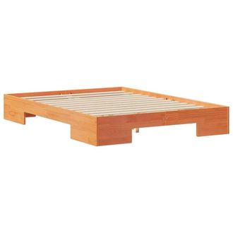 Berkfield Home Floor Bed Frame with Storage Brown 120 x 200 cm Solid pine wood
