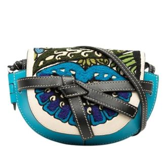 Loewe Pre-owned Cross Body Bags, female, Blue, Size: ONE SIZE Pre-owned The Gate crossbody bag