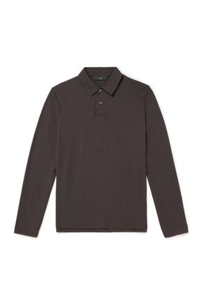 Dunhill Cotton and Silk-Blend Piqué Polo Shirt