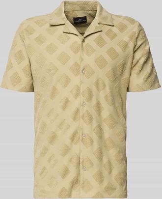 Fynch-Hatton Fynch-Hatton Slim Fit Poloshirt mit Strukturmuster in Hellgruen, Gr&ouml;&szlig;e XXL