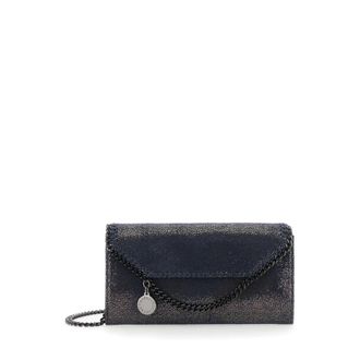 Stella McCartney Stella McCartney, Cross Body Bags, female, Blue, Size: ONE SIZE Falabella Shaggy Deer Fabric Wallet
