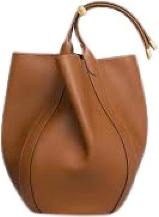 Celine Celine, Tassen, Dames, Bruin, ONE Size, Su&egrave;de, Large Drop Bucket Bag
