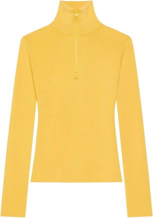 Courrèges T-shirt a maniche lunghe - Giallo