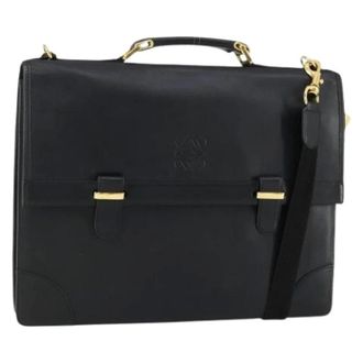 Loewe Pre-owned Leren Handtas - Dames - Pre-owned - Zwart - Maat: ONE Size Leer