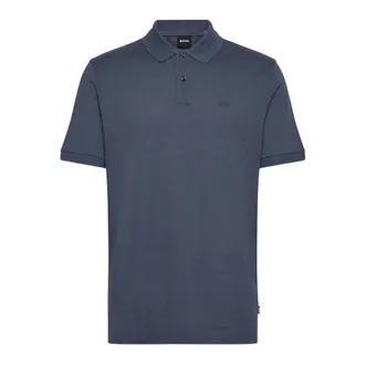HUGO BOSS Hugo, Polo Shirts, male, Blue, Size: 2XL Cotton polo shirt with logo