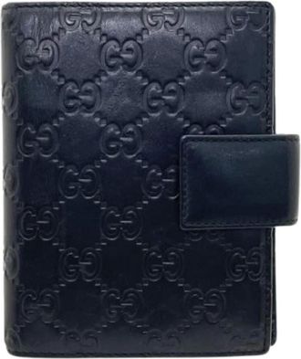 Gucci Pre-owned Wallets, female, Black, Size: ONE SIZE Pre-owned Leather Wallet