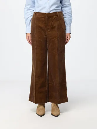 Frame Denim Swing Mid-Rise Wide Leg Corduroy Trousers