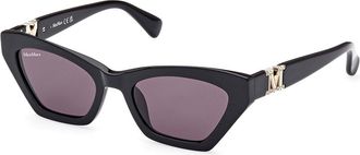 Max Mara MM0057 EMME13 01A Womens Sunglasses Black Size 52