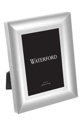 Waterford Lismore Diamond Lead Crystal Picture Frame in Silver at Nordstrom, Size 8X10