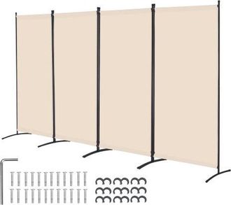 OEM Biombo Separador De Ambientes De 3464 X 1840 X 520 Mm, Separador Plegable De Ambientes De 4 Paneles Mampara De Privacidad Para Interiores, Separador D
