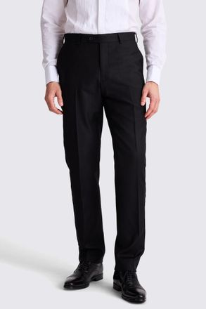 Vitale Barberis Tailored Fit Black Twill Trousers