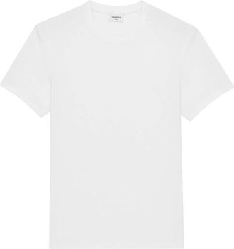 Saint Laurent Cassandre T-shirt - Heren - T-shirts - Wit - M - Katoen - Tops