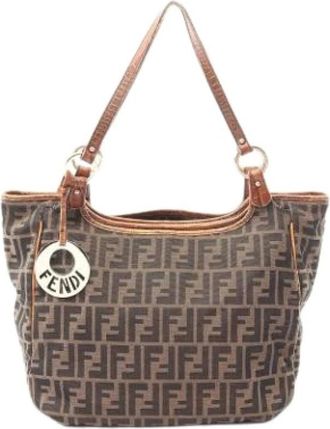 Fendi Pre-owned Tote Bags, female, Brown, Size: ONE SIZE Pre-owned Vintage Tote Bag